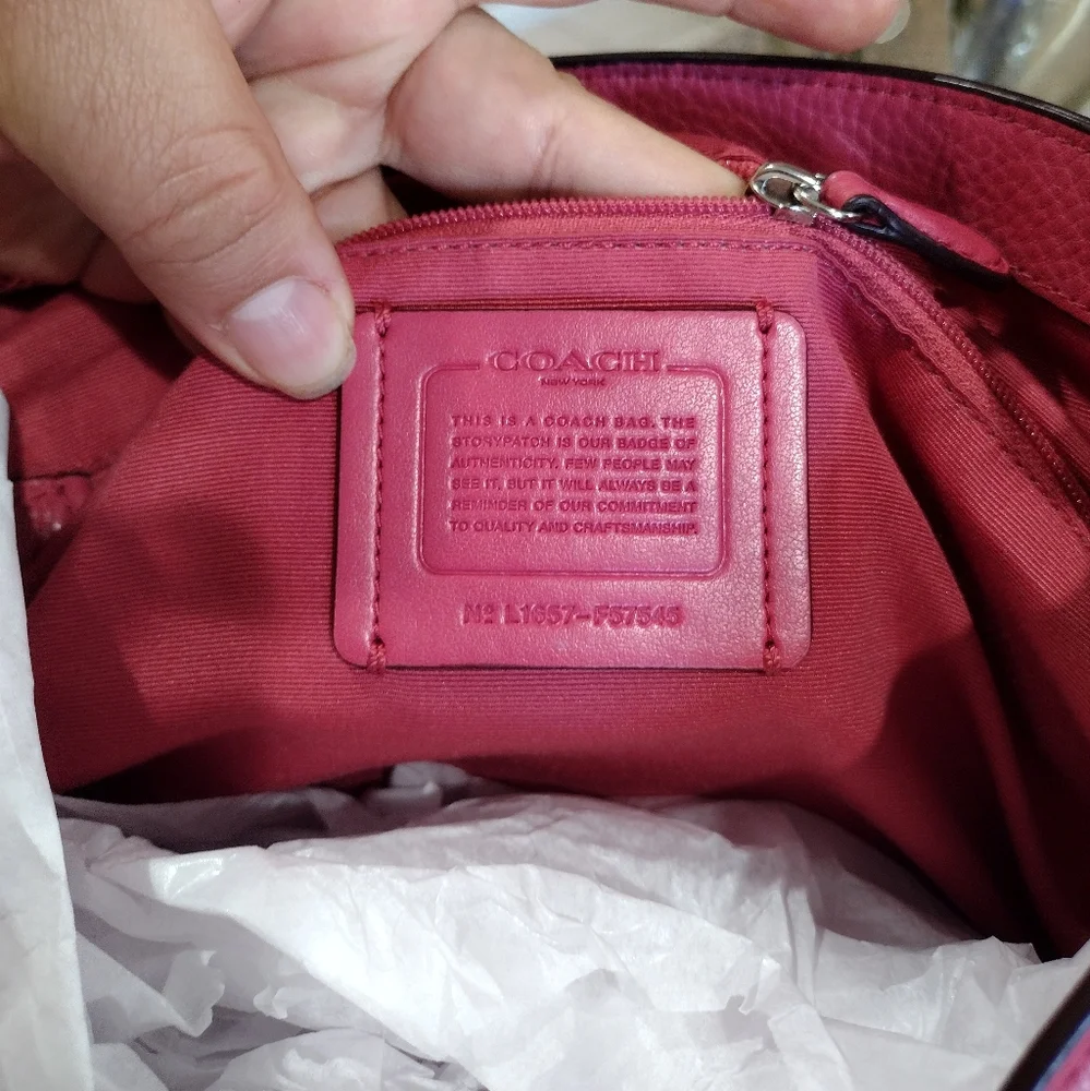 Coach Lexy Strawberry pebble Leather